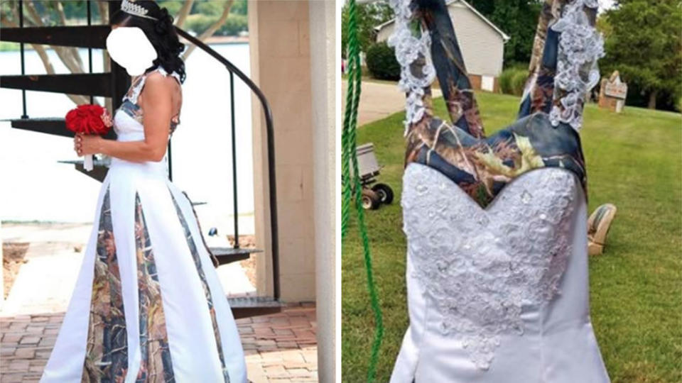 Second hand camouflage wedding dress for sale online