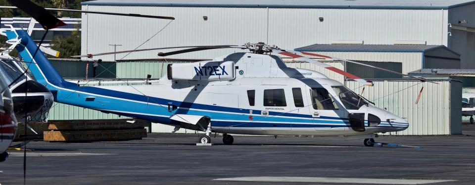 The Sikorsky S-76B helicopter that crashed with NBA legend Kobe Bryant, his 13-year-old daughter and several others aboard seen in February 2018