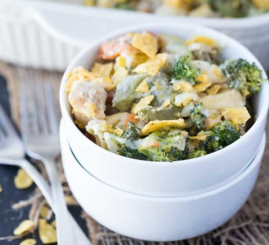 <p>Simply Stacie</p><p>Here's the ultimate casserole recipe loaded with tender tortellini, veggies, in a creamy sauce with chicken throughout. </p><p><strong>Get the recipe: <a href="https://www.simplystacie.net/2014/01/santa-fe-chicken-tortellini-casserole" rel="nofollow noopener" target="_blank" data-ylk="slk:Santa Fe Tortellini;elm:context_link;itc:0;sec:content-canvas" class="link ">Santa Fe Tortellini</a></strong></p>