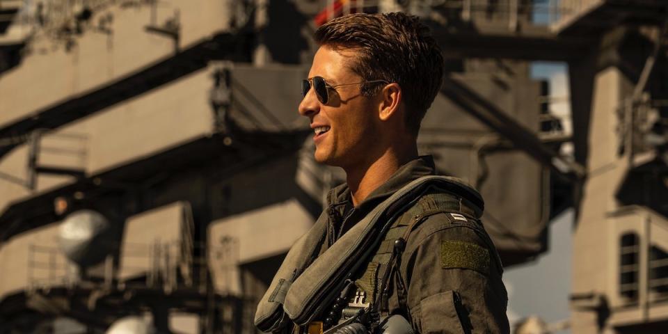 Glen Powell in “Top Gun: Maverick” - Credit: Paramount Pictures