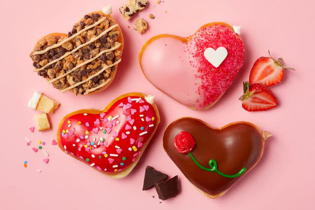 <p>Krispy Kreme</p> Krispy Kreme 4 new heart-shaped donuts