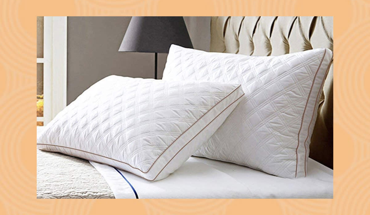 With pillows this stylish, soft and supportive, either side is the cool side. (Photo: Amazon)