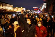 Rally in support of Alexei Navalny in Saint Petersburg