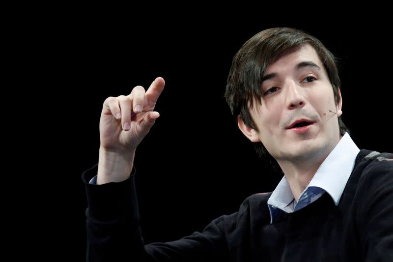 FILE PHOTO: Vlad Tenev, co-founder and co-CEO of investing app Robinhood, speaks during the TechCrunch Disrupt event in Brooklyn borough of New York