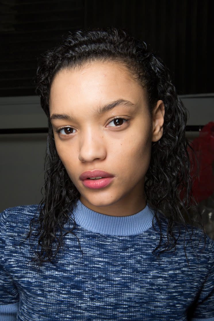 Wet hair revamped at Thakoon. (Photo: Imaxtree)