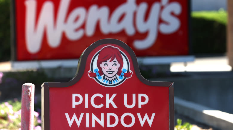 Wendy's drive-thru sign 