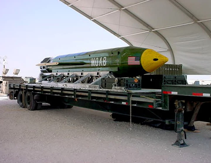 The GBU-43/B Massive Ordnance Air Blast (MOAB) bomb