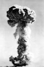 FILE - In this Oct. 16, 1964, file photo, a cloud of an atomic explosion billows skywards as China conducts its first successful atomic bomb test. (AP Photo, File)