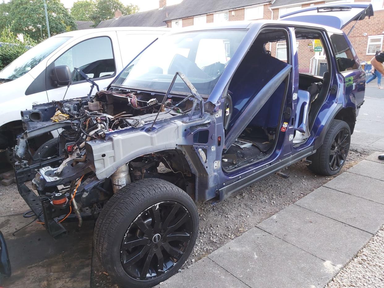 The car was found with its doors and interiors completely stripped. (West Midlands Police)