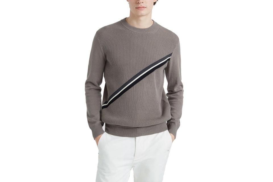 Club Monaco Diagonal Stripe Crew