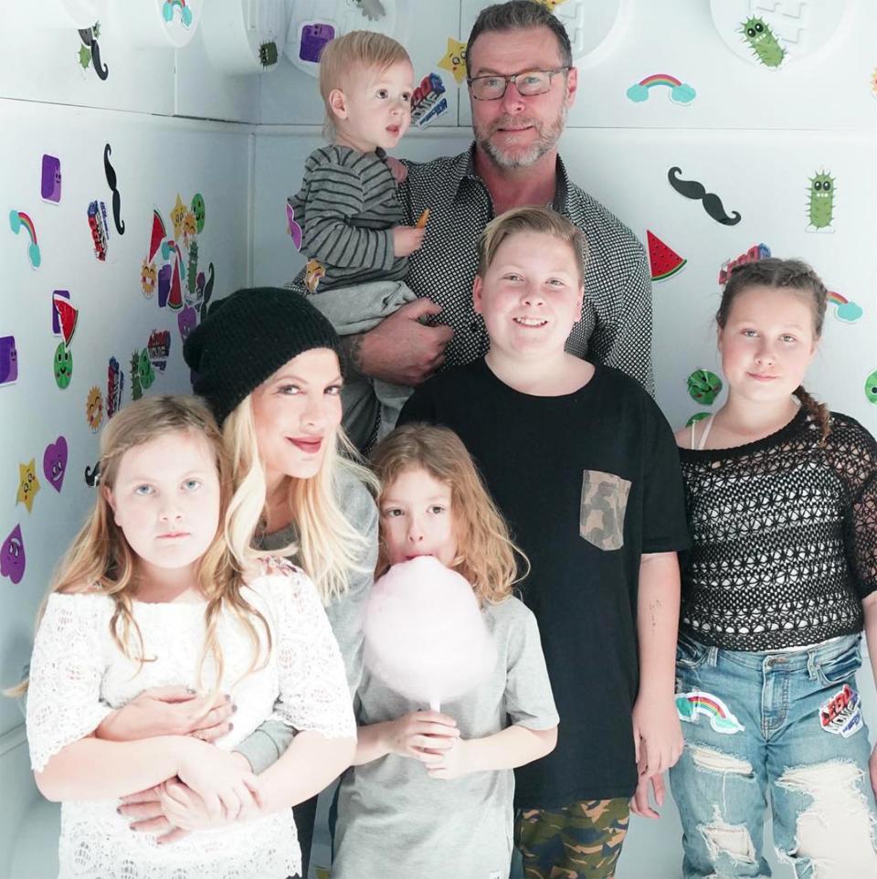 In reality, Spelling is mom to five kids — Liam, Stella, Hattie, Finn and Beau — and has been married to Dean McDermott since 2006. The couple has faced financial woes in the past.