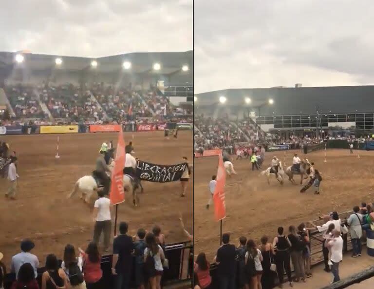 Los disturbios en medio del Festival de Doma en La Rural.