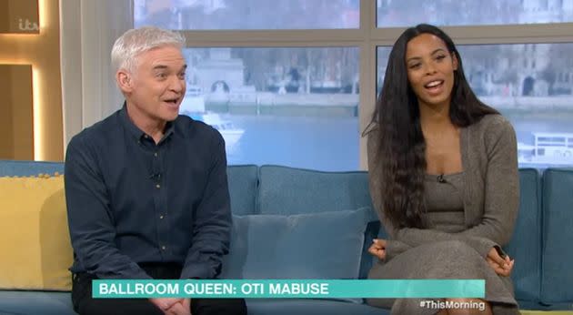 Phil played innocent despite giving Oti a grilling (Photo: ITV)