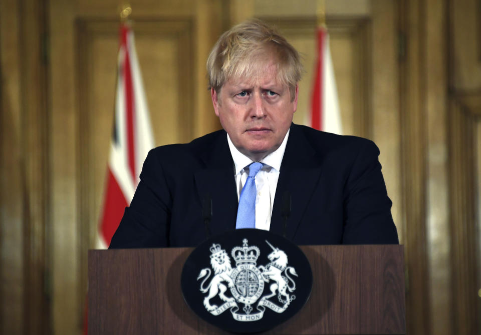 File photo dated 09/03/20 showing Prime Minister Boris Johnson speaking during a press conference, at 10 Downing Street, in London, on the government's coronavirus action plan.