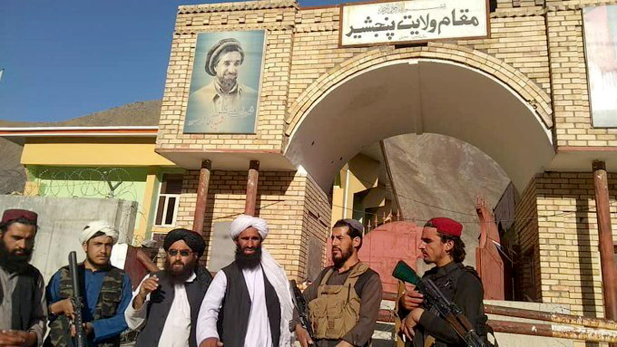 Image: FILE PHOTO: A view of a gate of the provincial governor's office in Panjshir (Reuters)