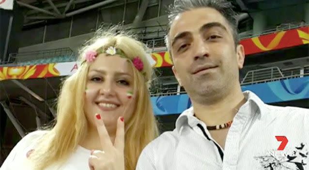 Happier times: Nasrin Abek and Amir Darbanou. Source: 7News