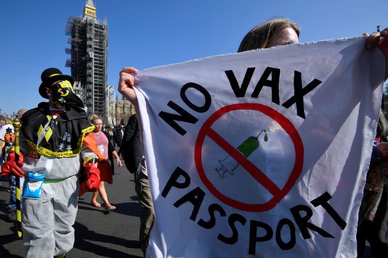 FILE PHOTO: Anti-lockdown 'Unite for Freedom' protest in London