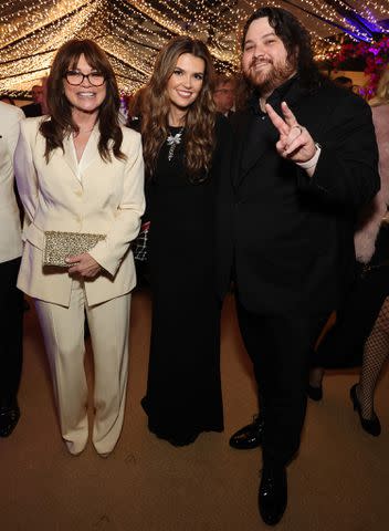 <p>Mike Coppola/Getty Images</p> Valerie Bertinelli, Andraia Allsop and Wolfgang Van Halen