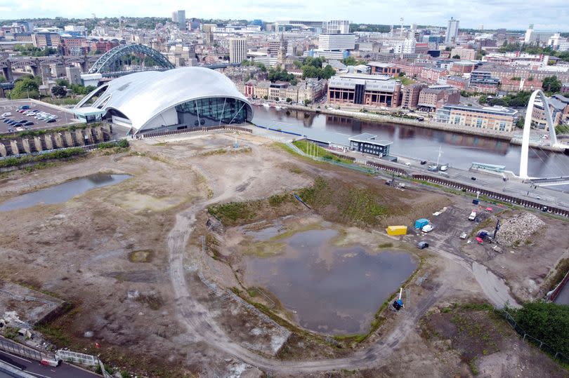 The proposed site of the new Gateshead Quayside arena and conference centre