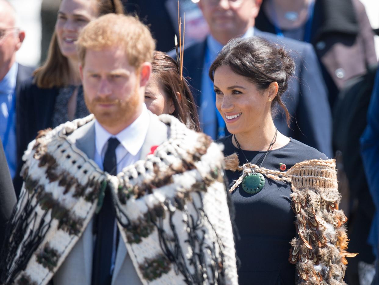 The Duke and Duchess of Sussex during the royal couple’s tour of New Zealand (Dominic Lipinski/PA) (PA Archive)