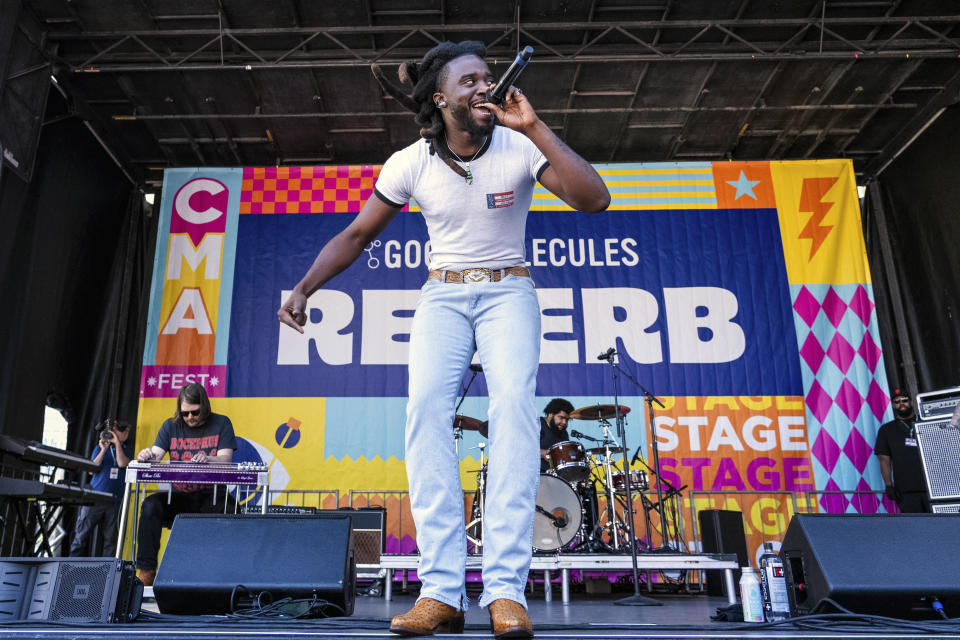 Shaboozey performs during CMA Fest, Friday June 7, 2024, in Nashville, Tenn. (Photo by Amy Harris/Invision/AP)