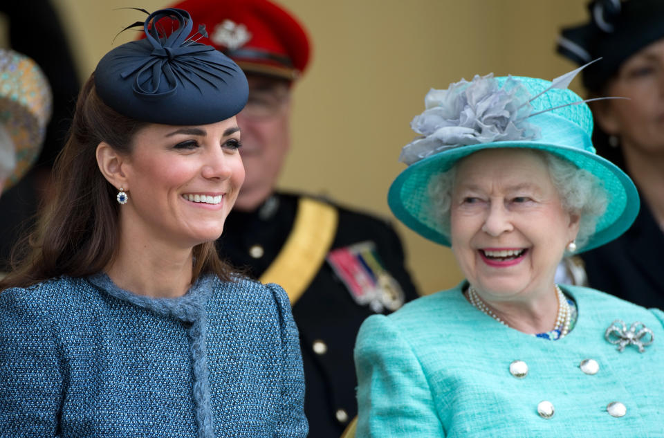 The Duchess of Cambridge has previously hosted an event with her grandmother-in-law when they visited Leicester in 2012, 11 months after her wedding to Prince William. Photo: Getty Images