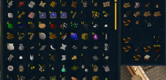 RuneScape inventory screenshot