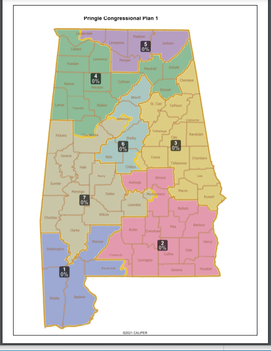 Alabama proposed congressional map. / Credit: Alabama Secretary of State