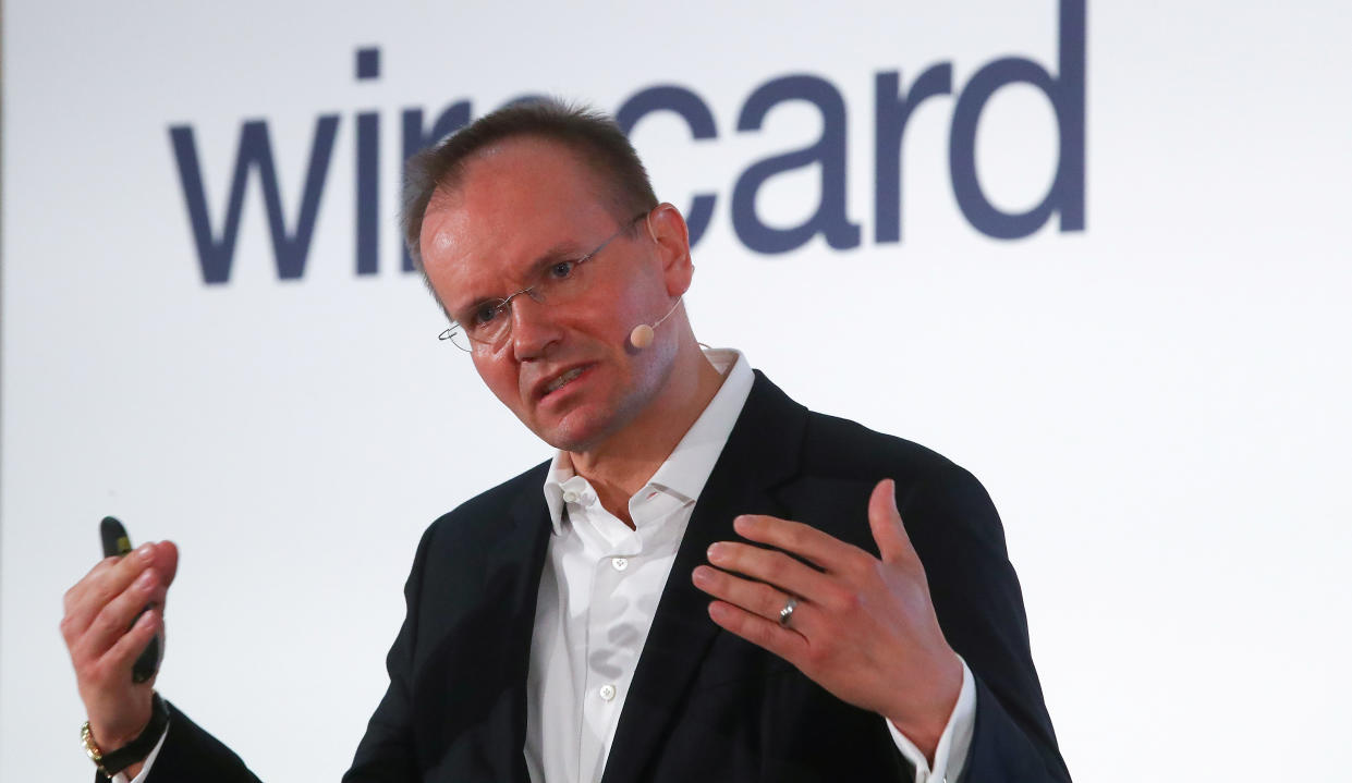 Markus Braun, CEO of Wirecard AG, an independent provider of outsourcing and white label solutions for electronic payment transactions attends the company's annual news conference in Aschheim near Munich, Germany April 25, 2019. REUTERS/Michael Dalder