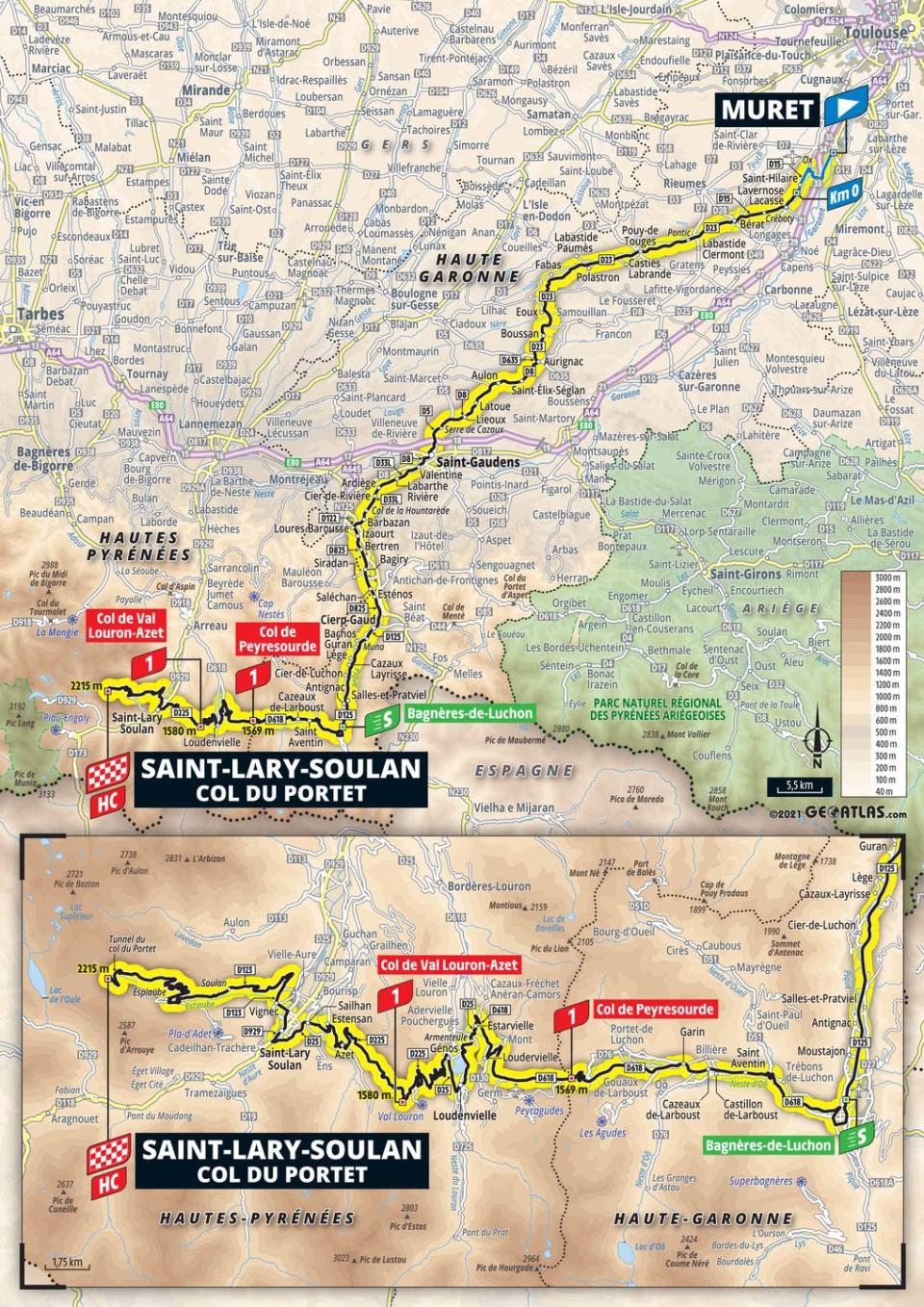 17) STAGE 17 MAURET - SAINT-LARY-SOULAN COL DU PORTET (178.4km)