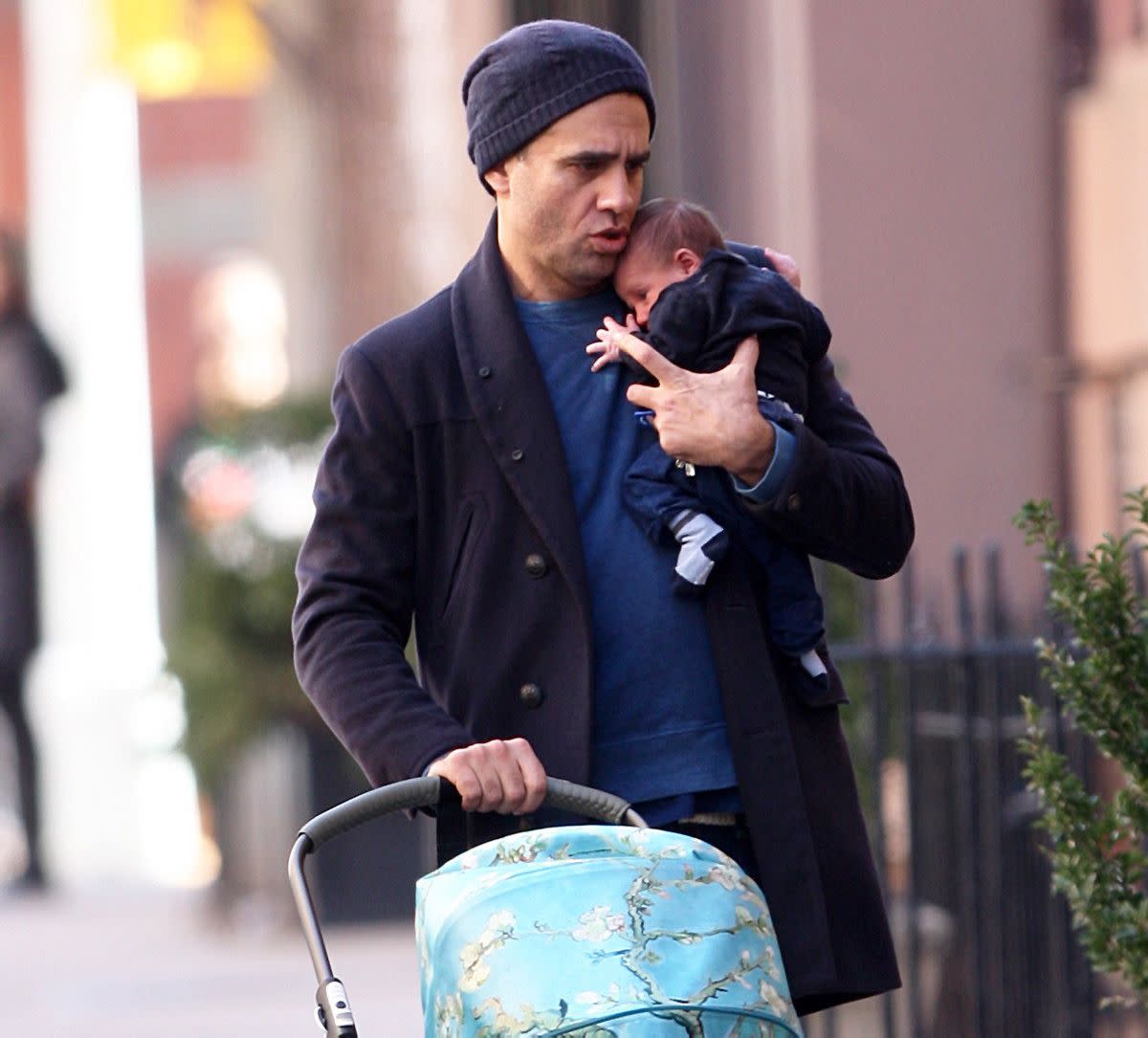 What a precious bundle of joy! Actor Bobby Cannavale showed off his newborn son Rocco for the first time as he stepped out for a stroll in New York City on Feb. 28, 2016. Cannavale's partner, actress Rose Byrne, gave birth to Rocco a month ago on Feb. 1, 2016.