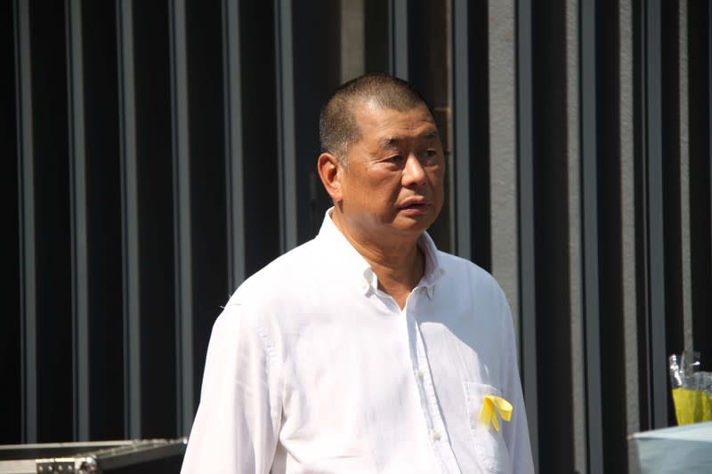 香港壹傳媒集團創辦人黎智英（圖）被控違反國安法的案件2日繼續審訊，據報導，黎智英在庭上否認三項國安法控罪。（中央社資料照）
