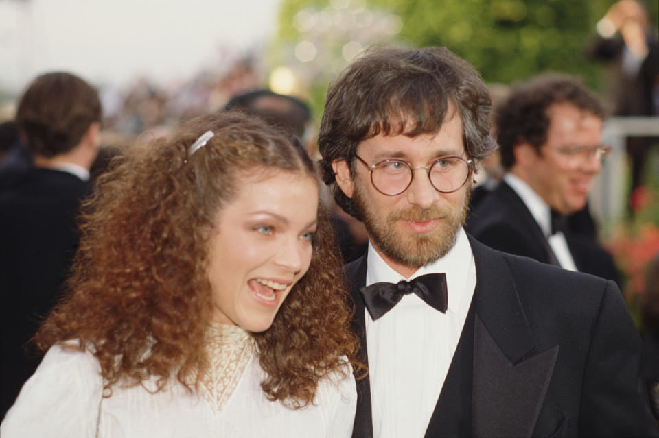 Amy Irving and Steven Spielberg attend the 55th Academy Awards ceremony.<p>Bill Nation/Sygma via Getty Images</p>