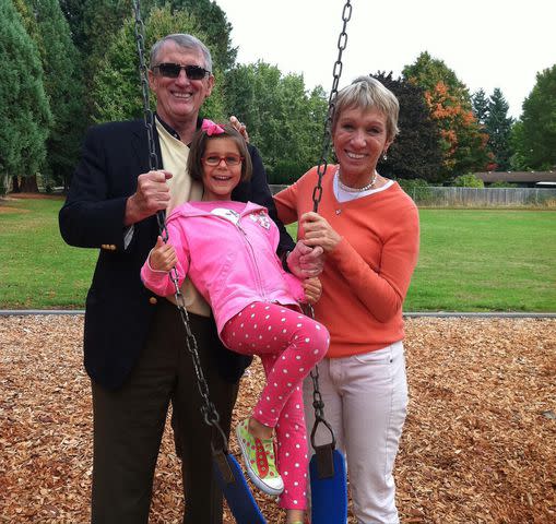 <p>Barbara Corcoran Instagram</p> Barbara Corcoran and Bill Higgins with their daughter Kate.