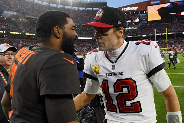 WATCH: Jacoby Brissett trolls Tom Brady (respectfully) in postgame