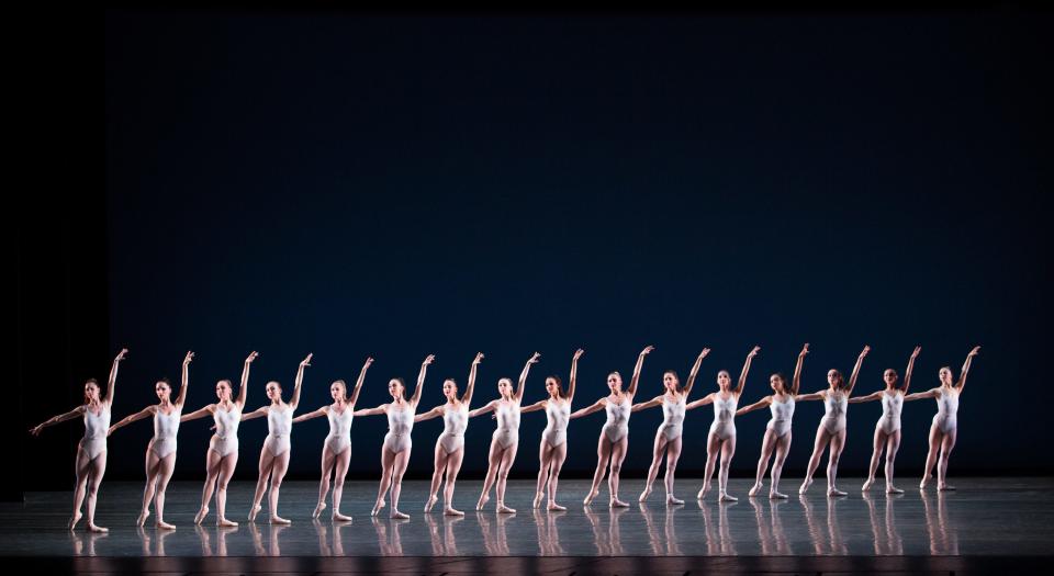 Miami City Ballet dancers In George Balanchine's "Symphony in Three Movements."