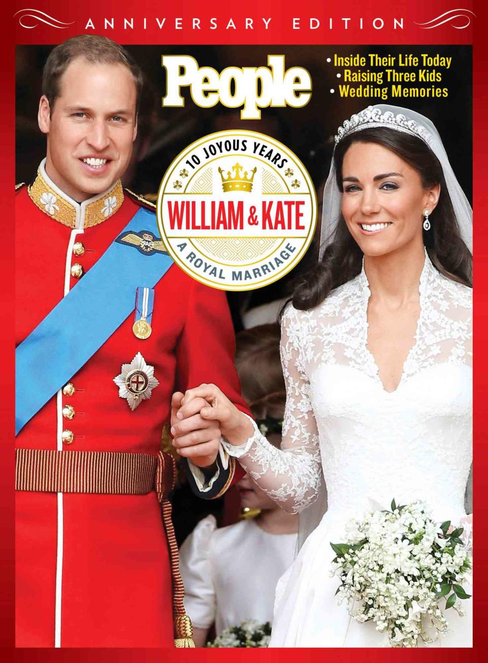 Cover of People's William & Kate Anniversary Issue