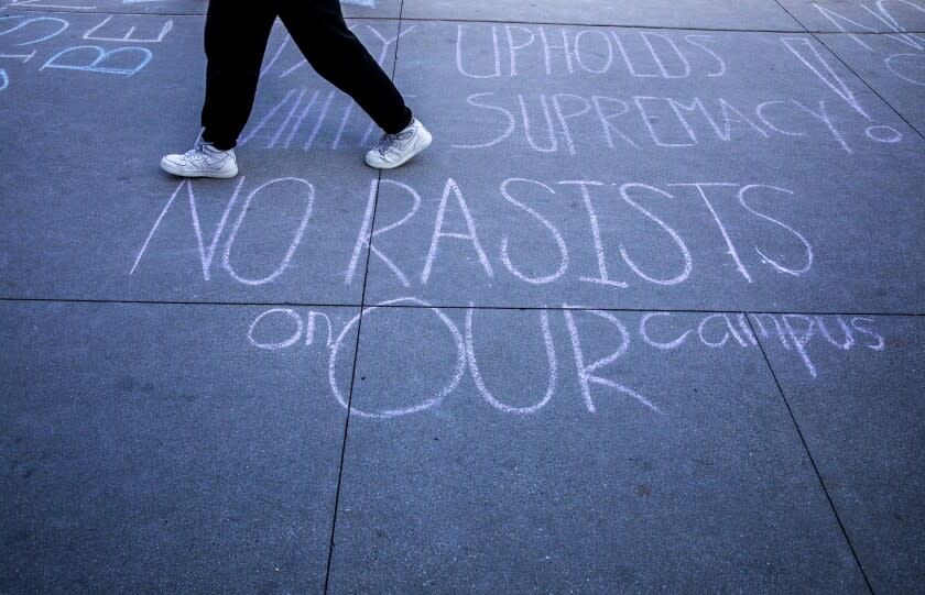 Los Angeles, CA - February 08: Scenes around the leafy campus of Occidental College Tuesday, Feb. 8, 2022 in Los Angeles, CA. (Brian van der Brug / Los Angeles Times)