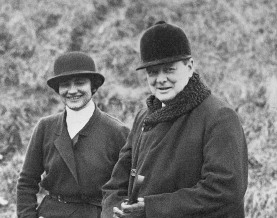 Britain's Chancellor of the Exchequer Winston Churchill enjoys a few days' boar hunting with his son Randolph and Coco Chanel in the forests near Dieppe.