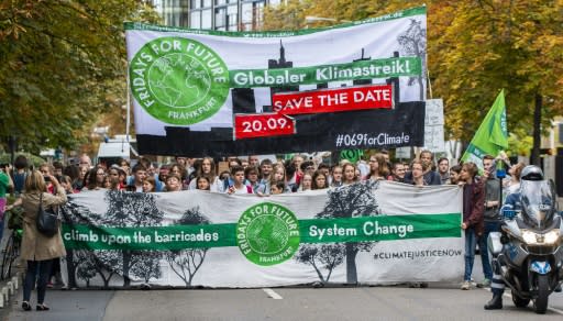 A rally in Germany as part of the Fridays For Future movement ahead of the September 20 global day of action