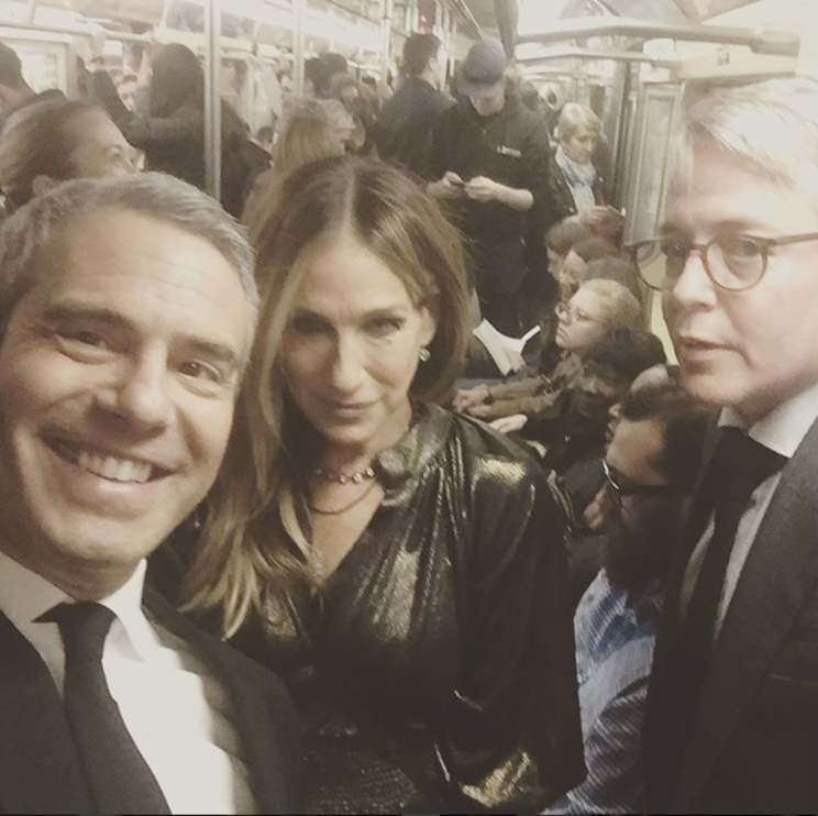 Sarah Jessica Parker and Matthew Broderick spent a night out with Andy Cohen. (Photo: Andy Cohen via Instagram)
