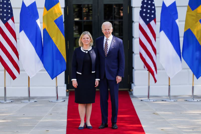 U.S. President Biden meets with Sweden's Prime Minister Andersson and Finland's President Niinisto in Washington