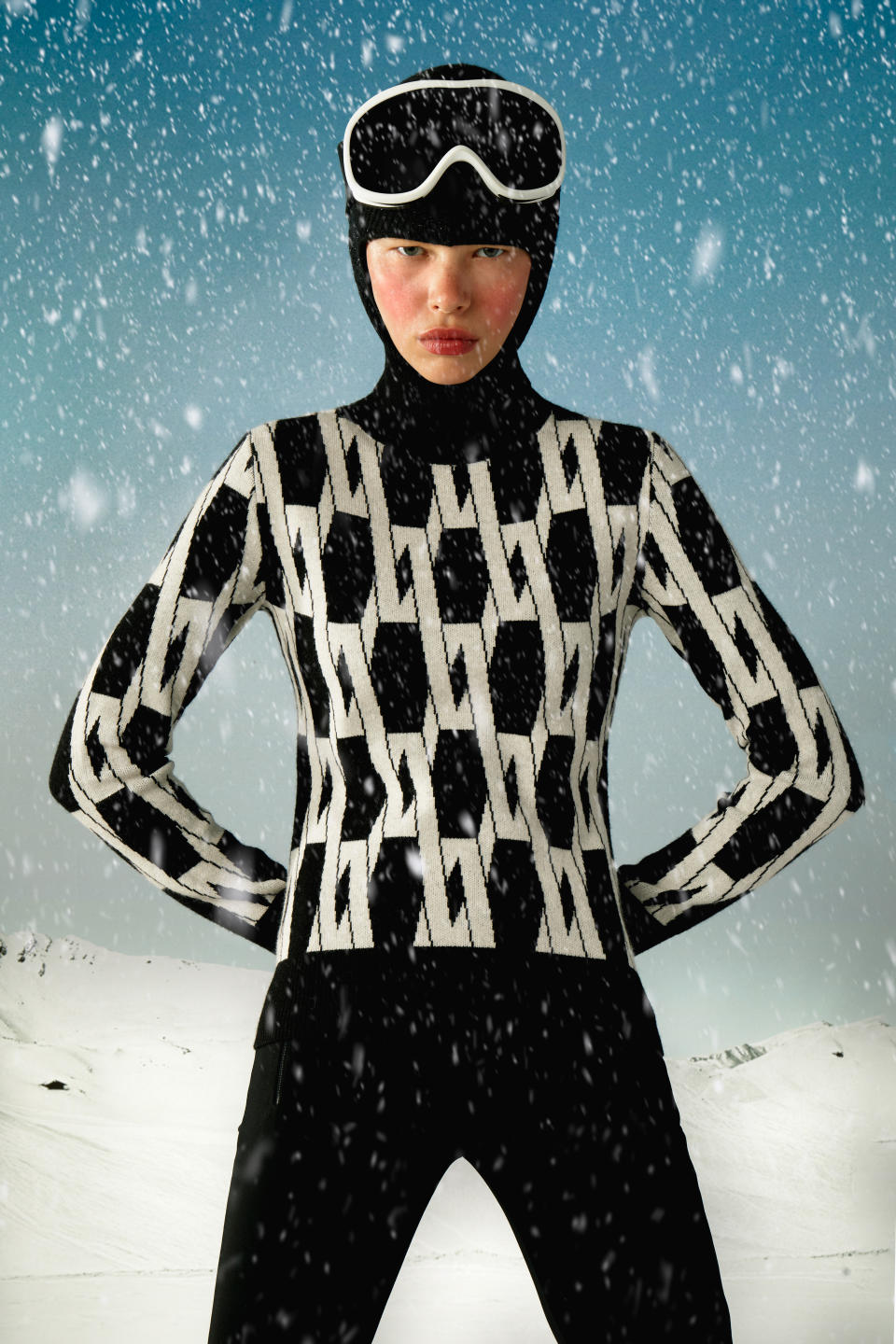 A campaign image from the Apparis ski capsule.