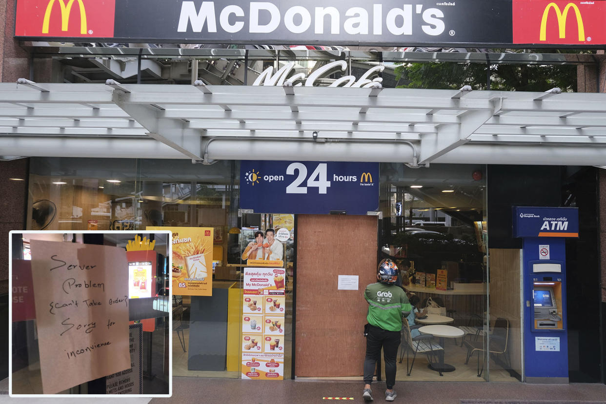 McDonald's restaurants around the globe were forced to shutter and/or suspend online orders following a computer system failure that affected outlets in the United States, China, Australia and New Zealand.