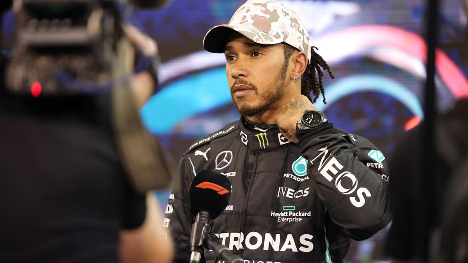 Lewis Hamilton and Mercedes were unhappy with the actions taken by race director Michael Masi in last year's F1 decider. (Photo by Irwen Song ATPImages/Getty Images)