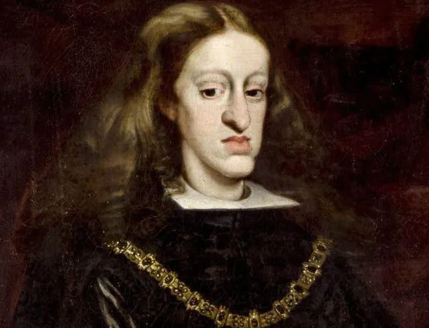 El monarca Carlos II, el hechizado, ejemplo de la endogamia propia de la dinastía de los Habsburgo en España