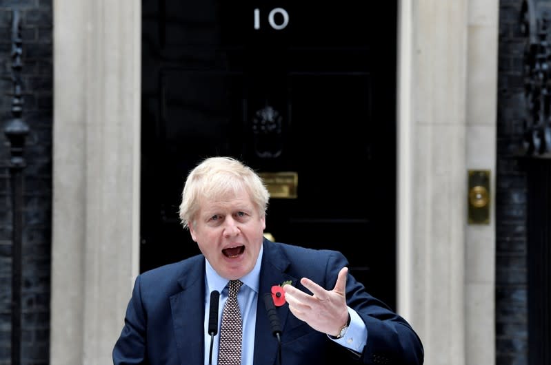Boris Johnson announces the general election in London