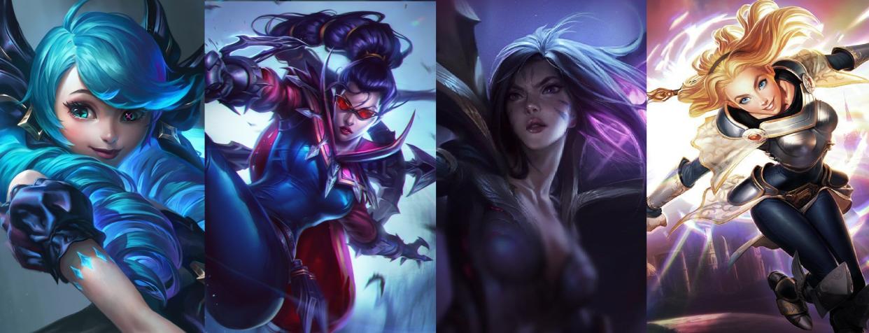 League of Legends' 11.24b patch is out, with Gwen, Vayne, Kai'Sa, and Lux among the champions receving various tweaks. (Photos: Riot Games)