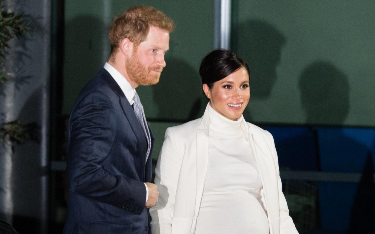 Meghan, Duchess of Sussex and Prince Harry, Duke of Sussex attend a gala performance of ^"The Wider Earth" at Natural History Museum on February 12, 2019