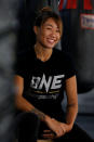 MMA fighter Angela Lee speaks to Reuters during an interview in Singapore May 18, 2017. REUTERS/Yong Teck Lim